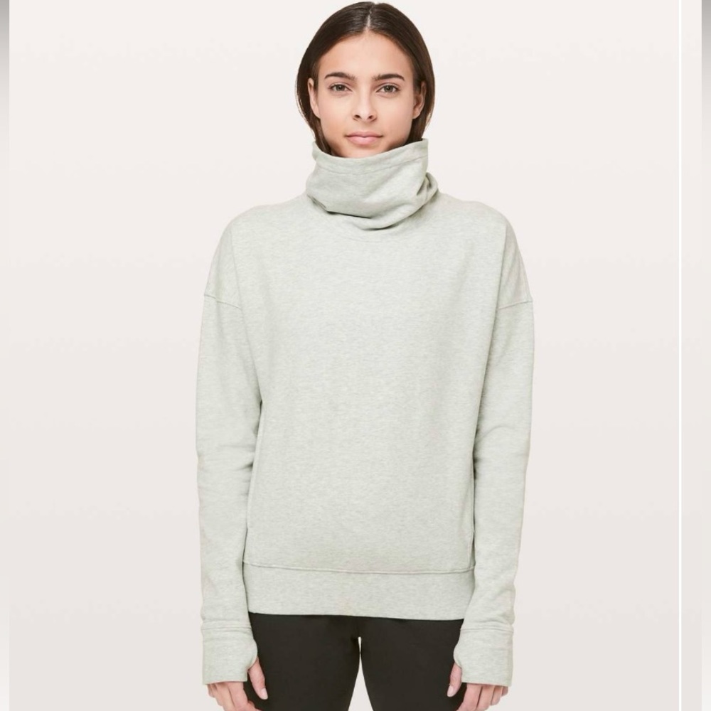 Lululemon Go Forward Pullover Heathered Core Ultra Light Grey Size 4